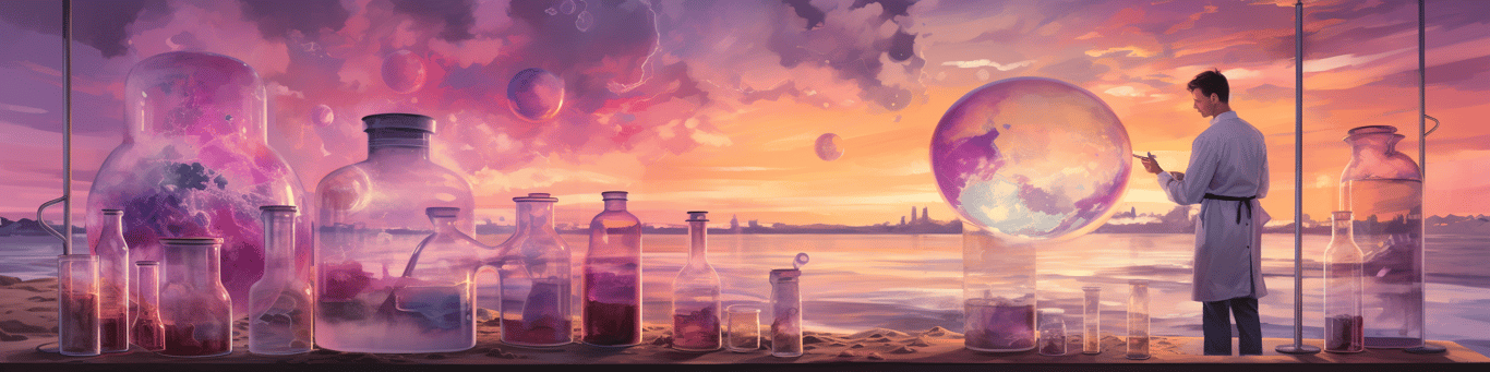 image of a doctor in a lab doing drug, clinical research