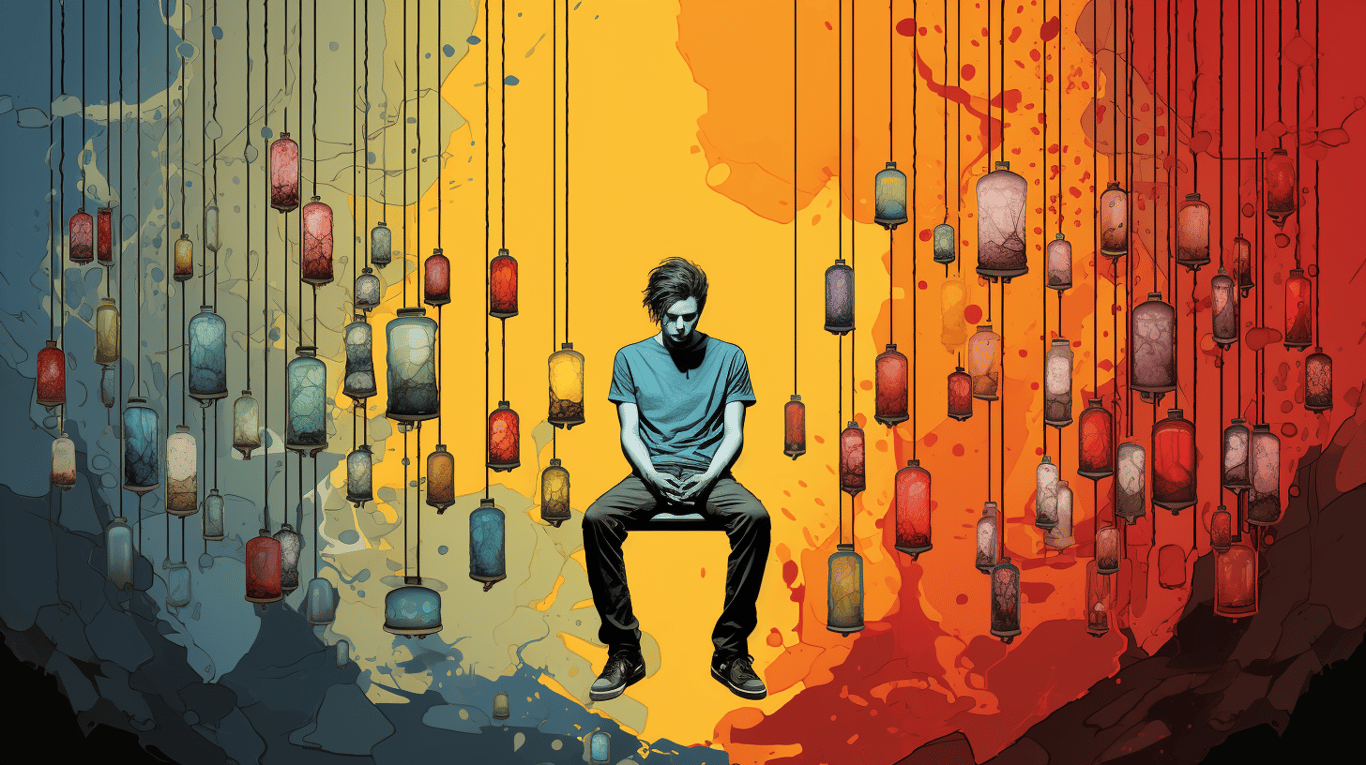 abstract image of a patient experiencing side effect