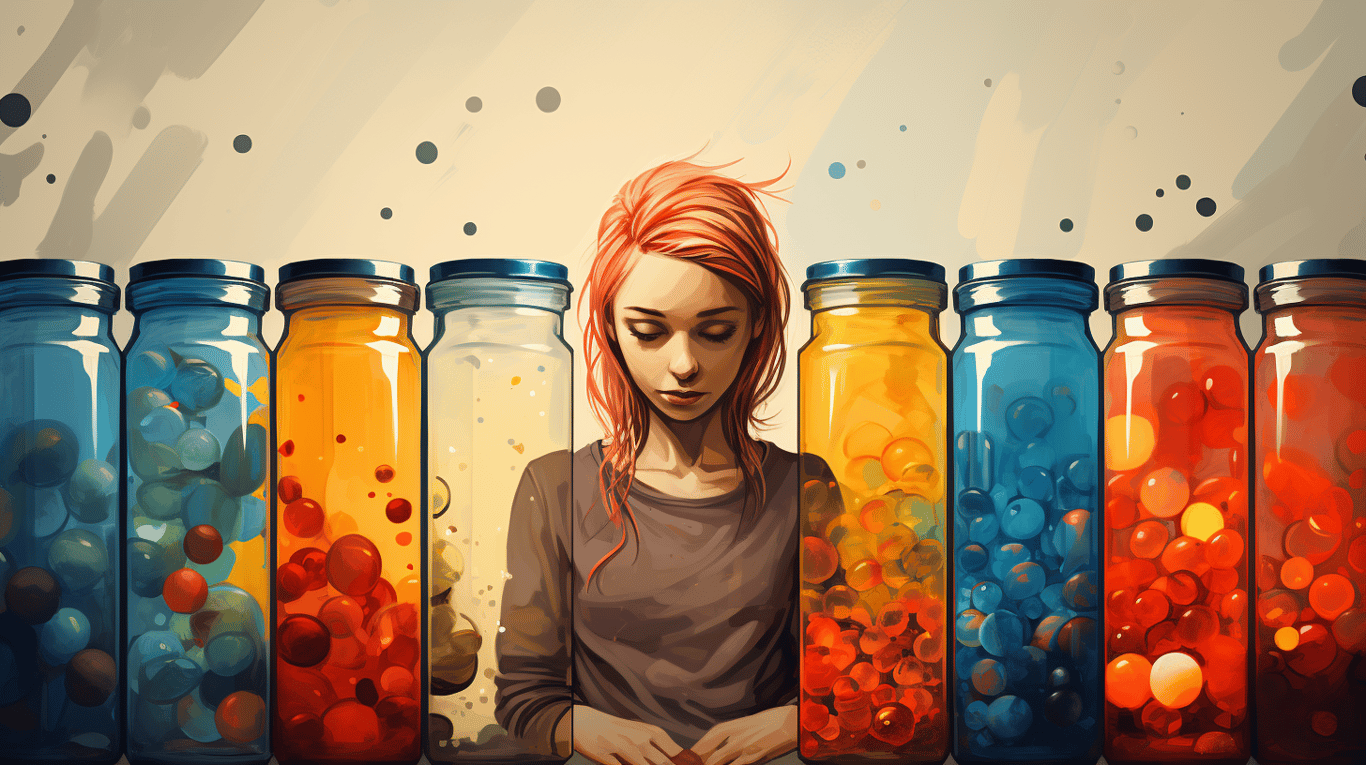 abstract image of a patient experiencing side effect