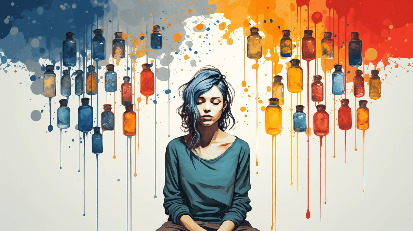 abstract image of a patient experiencing side effect