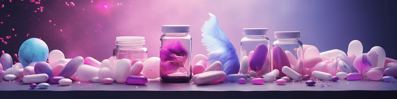 image of different drug pills on a surface