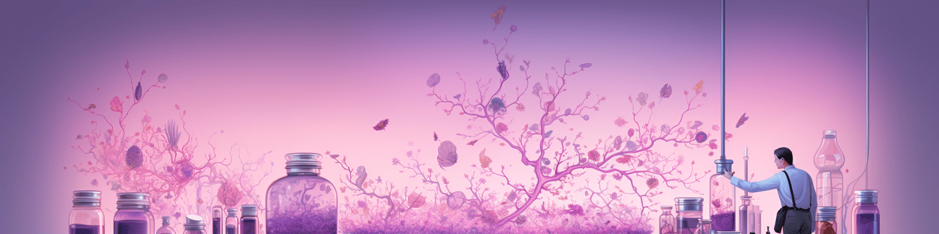 image of a doctor in a lab doing drug, clinical research