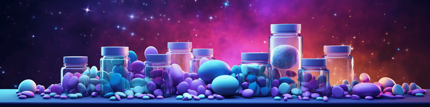 image of different drug pills on a surface