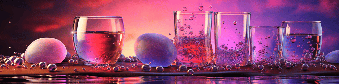 image of drug pills surrounding a glass of water symbolizing drug consumption