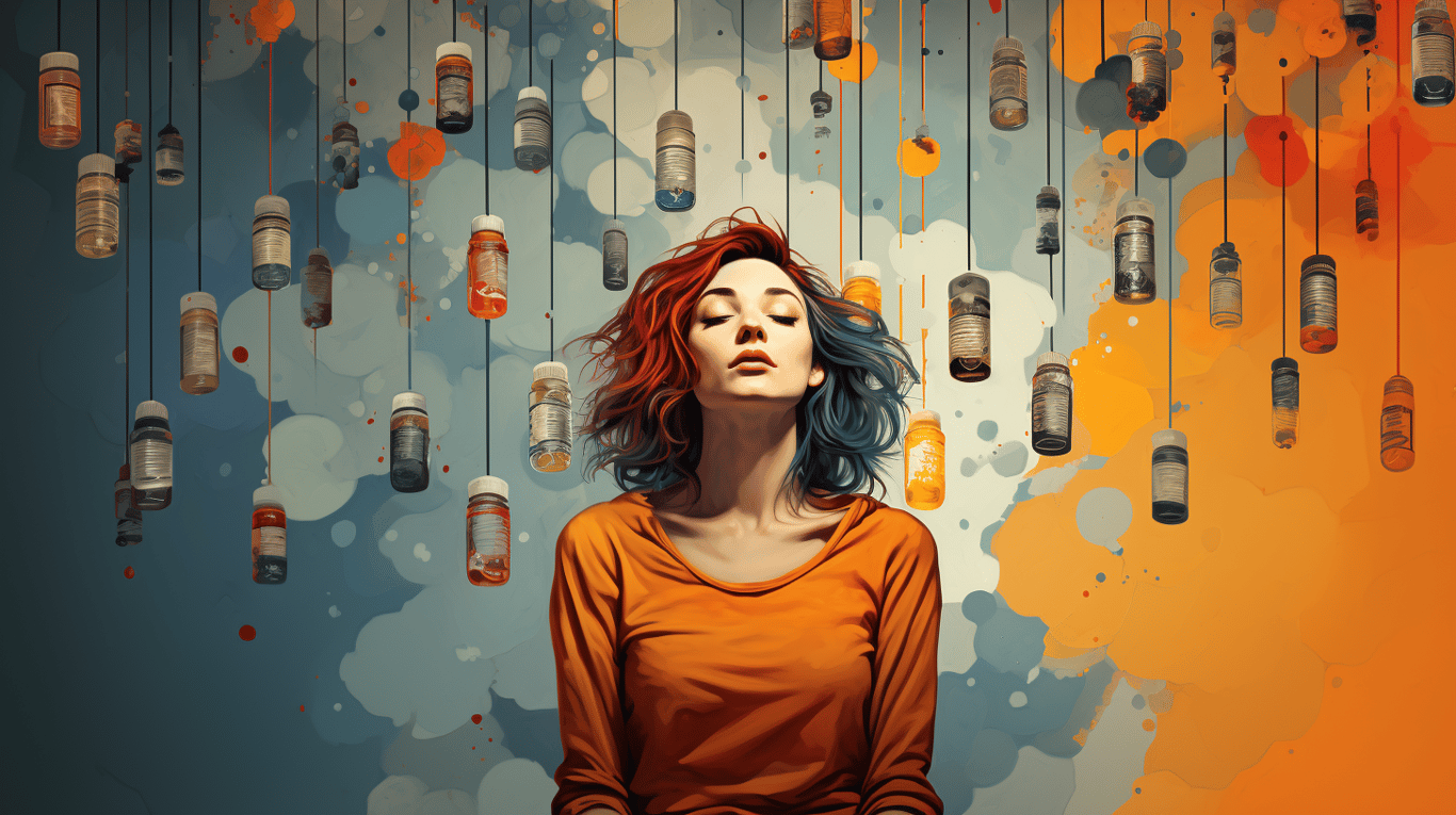 abstract image of a patient experiencing side effect