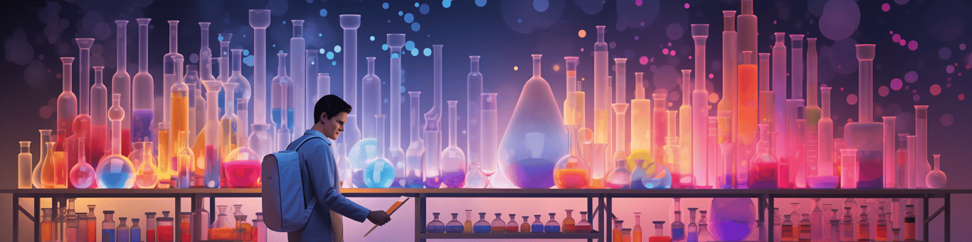 image of a doctor in a lab doing drug, clinical research