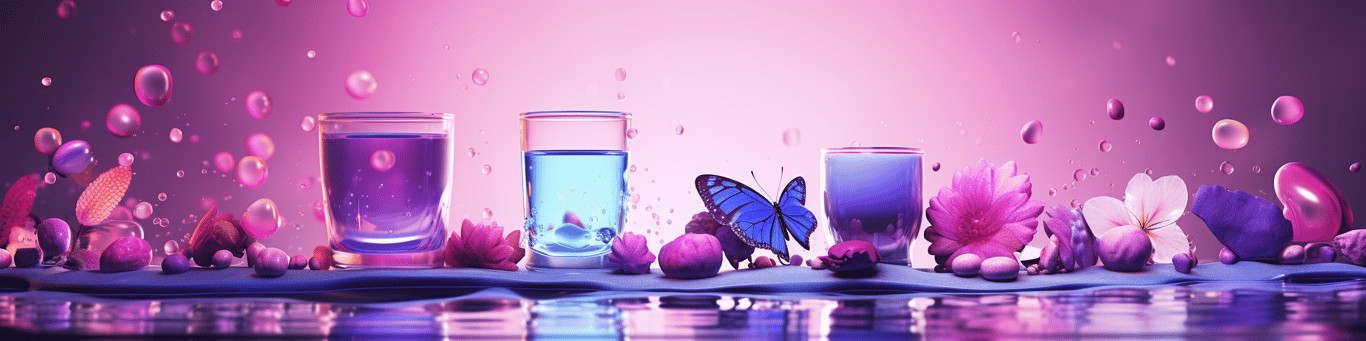 image of drug pills surrounding a glass of water symbolizing drug consumption