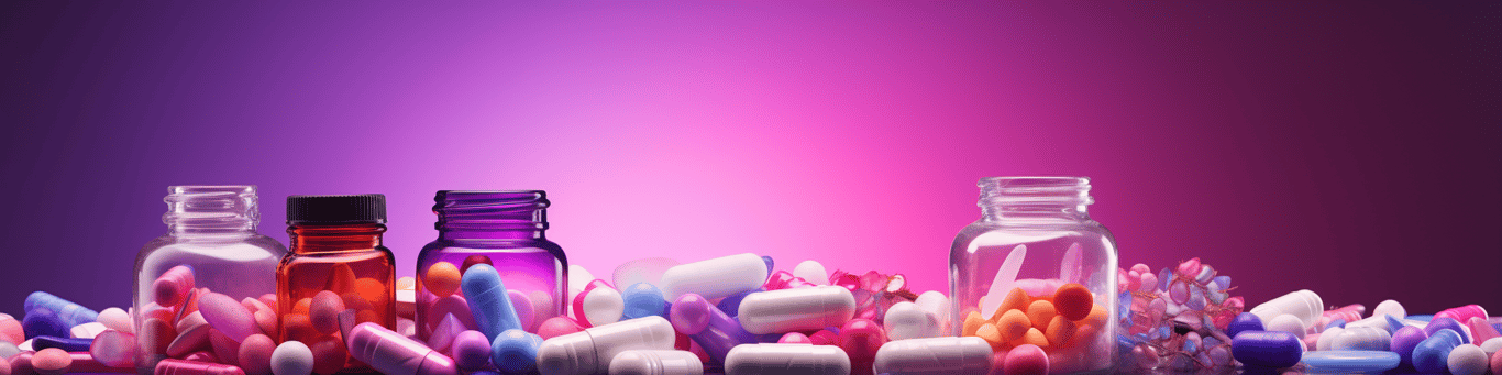 image of different drug pills on a surface