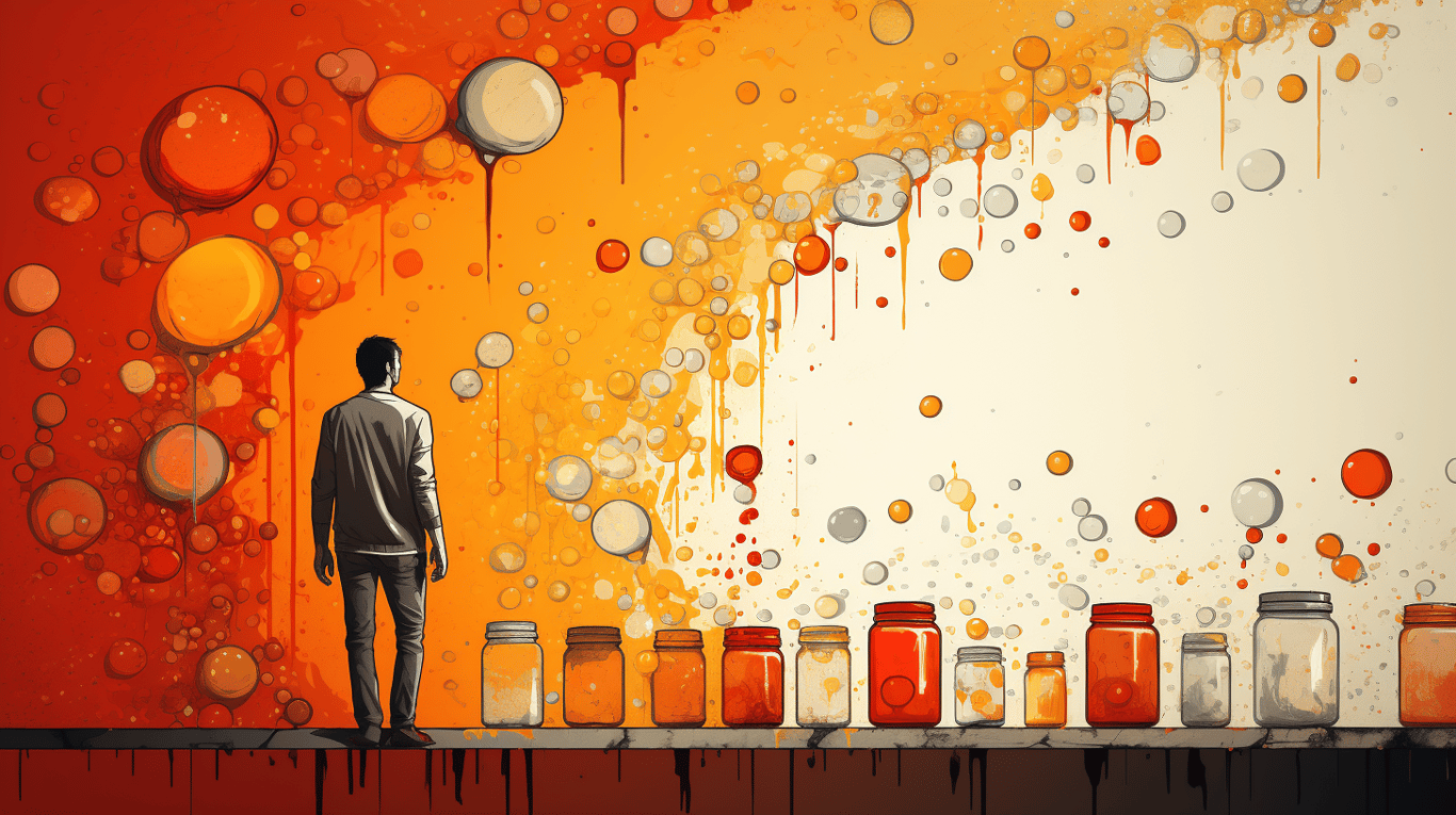 abstract image of a patient experiencing side effect