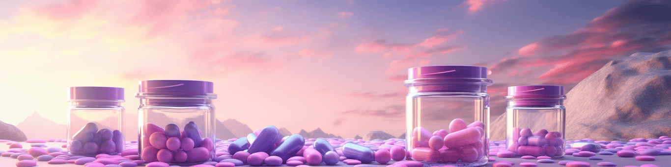 image of different drug pills on a surface