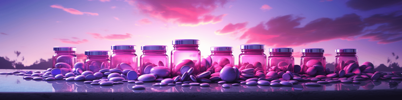 image of different drug pills on a surface