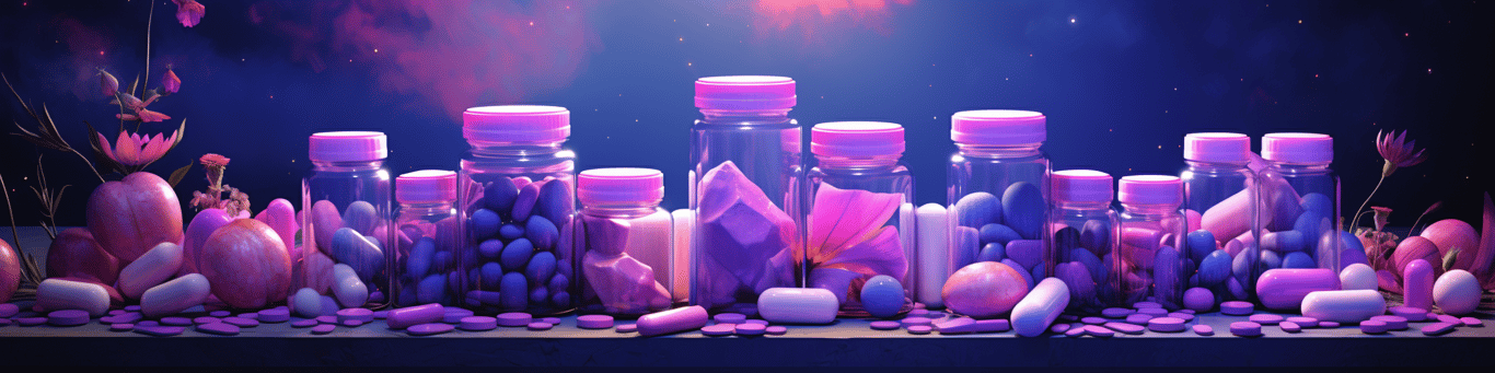 image of different drug pills on a surface