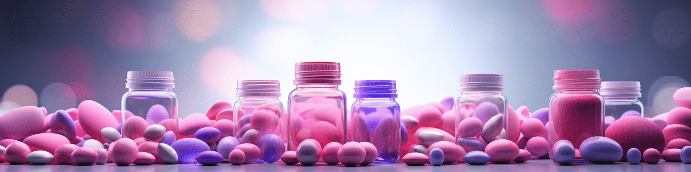 image of different drug pills on a surface