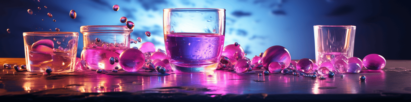 image of drug pills surrounding a glass of water symbolizing drug consumption