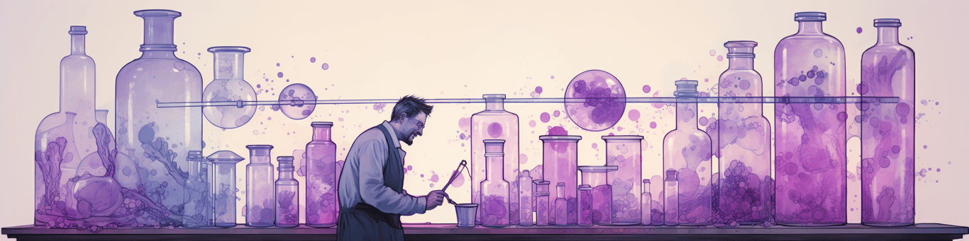 image of a doctor in a lab doing drug, clinical research