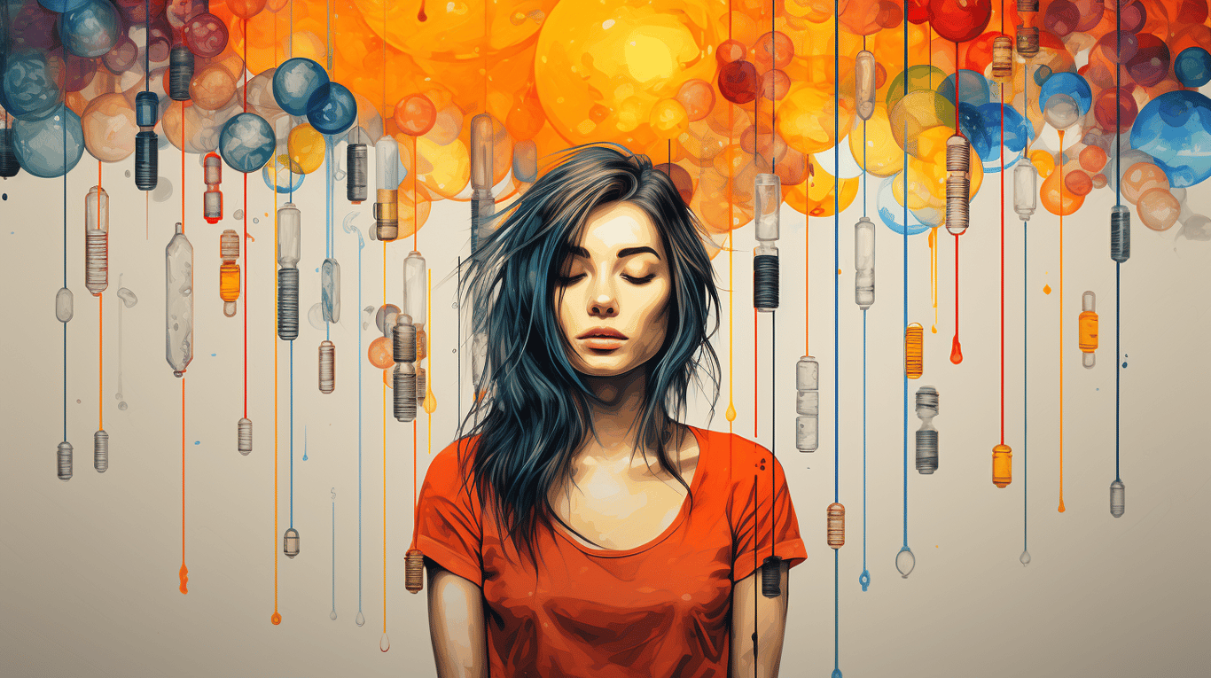 abstract image of a patient experiencing side effect