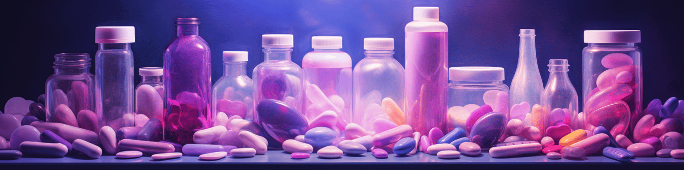 image of different drug pills on a surface