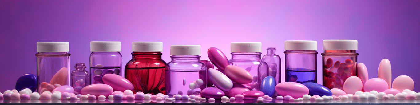 image of different drug pills on a surface