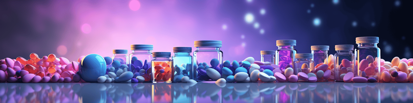 image of different drug pills on a surface