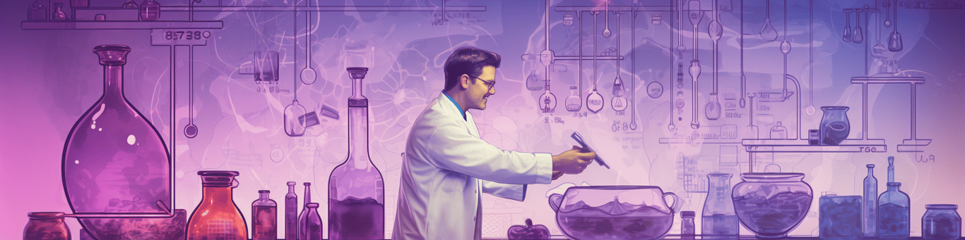 image of a doctor in a lab doing drug, clinical research