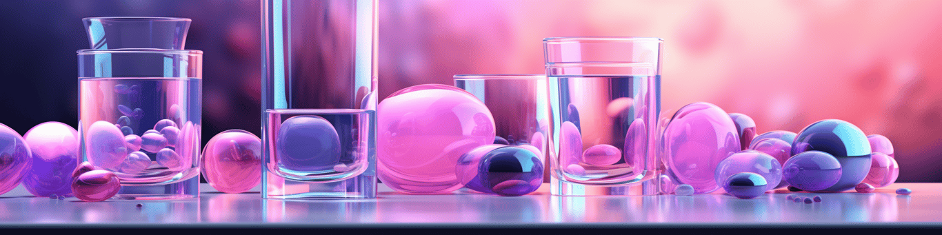 image of drug pills surrounding a glass of water symbolizing drug consumption