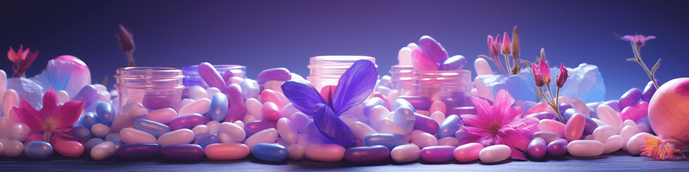 image of different drug pills on a surface