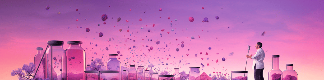 image of a doctor in a lab doing drug, clinical research