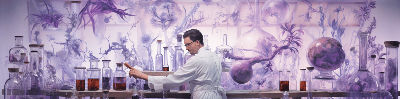image of a doctor in a lab doing drug, clinical research