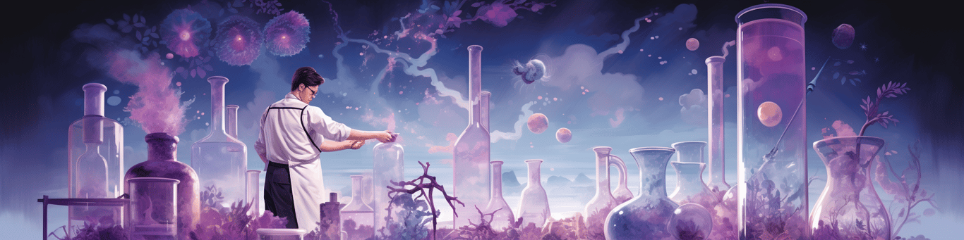 image of a doctor in a lab doing drug, clinical research