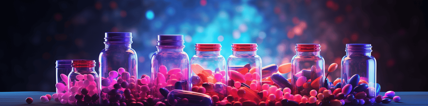 image of different drug pills on a surface