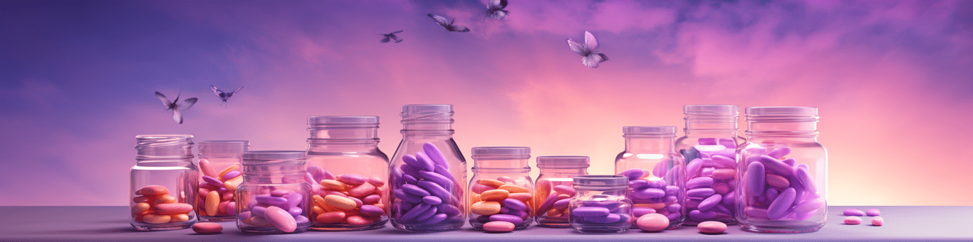 image of different drug pills on a surface