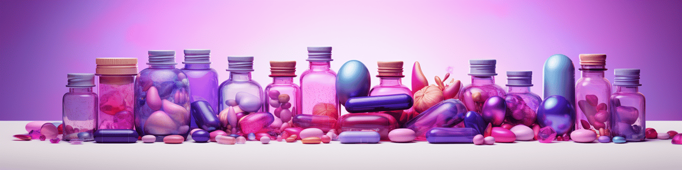 image of different drug pills on a surface