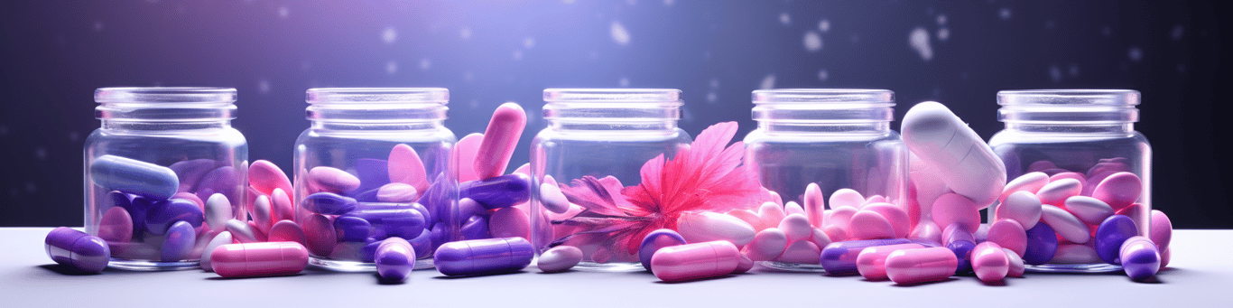 image of different drug pills on a surface