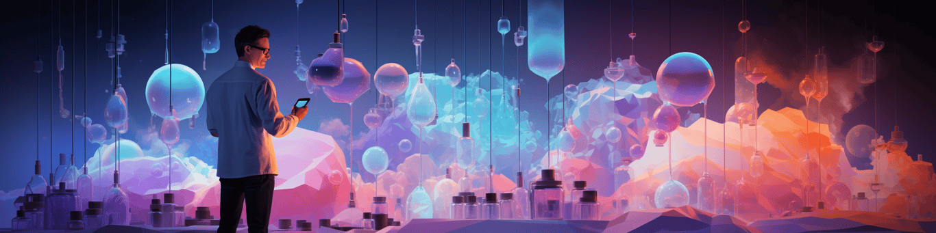 image of a doctor in a lab doing drug, clinical research