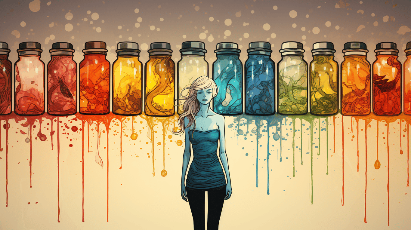 abstract image of a patient experiencing side effect