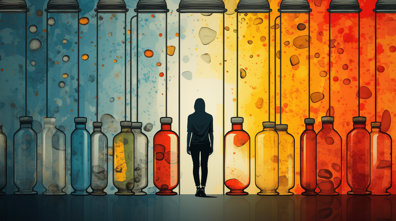 abstract image of a patient experiencing side effect