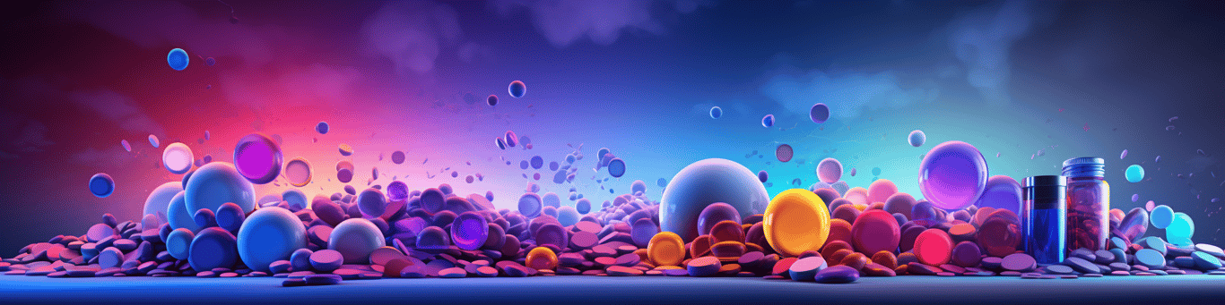 image of different drug pills on a surface