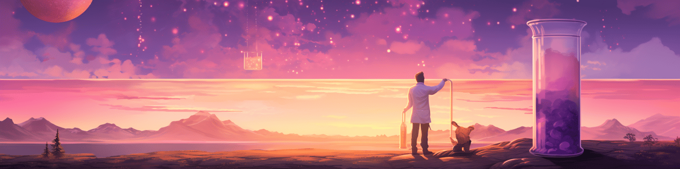 image of a doctor in a lab doing drug, clinical research