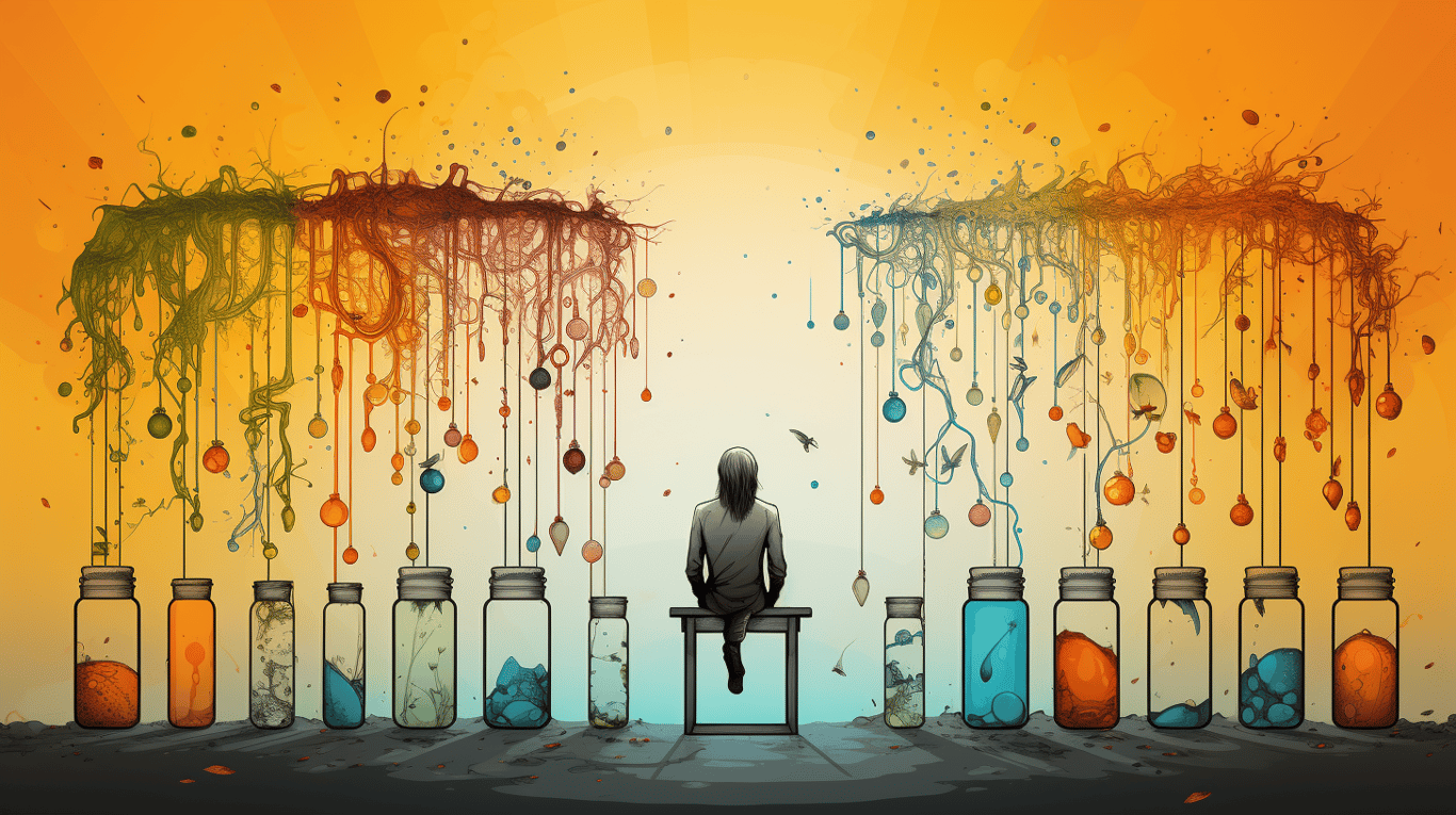 abstract image of a patient experiencing side effect