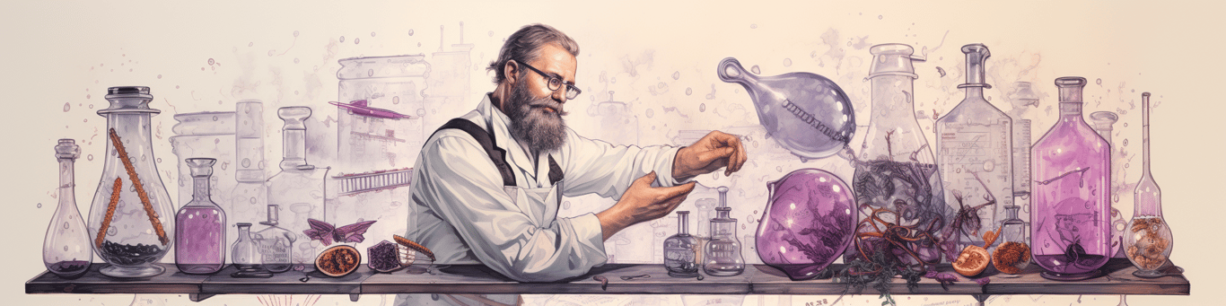 image of a doctor in a lab doing drug, clinical research