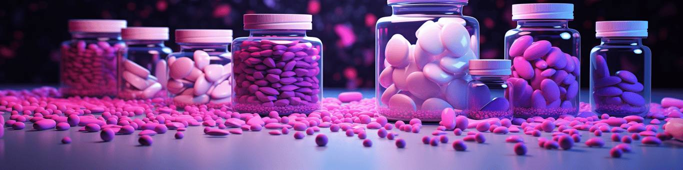 image of different drug pills on a surface