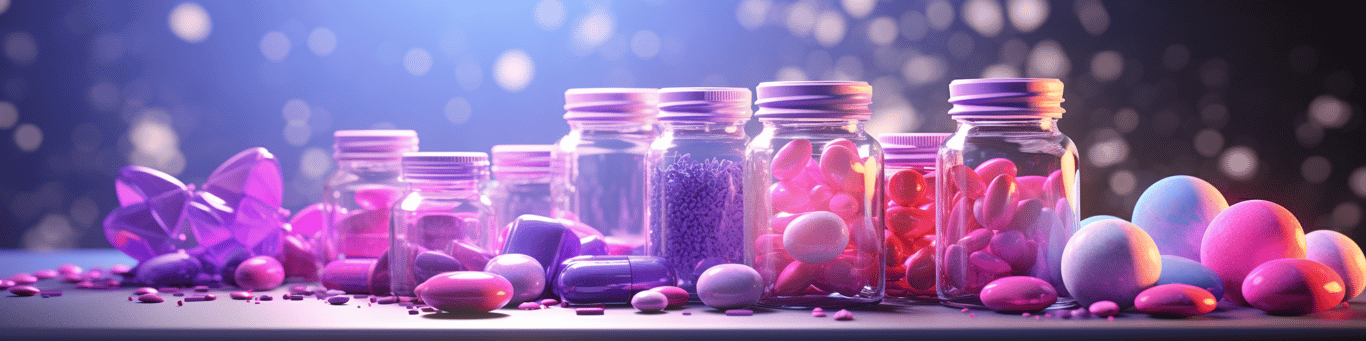 image of different drug pills on a surface