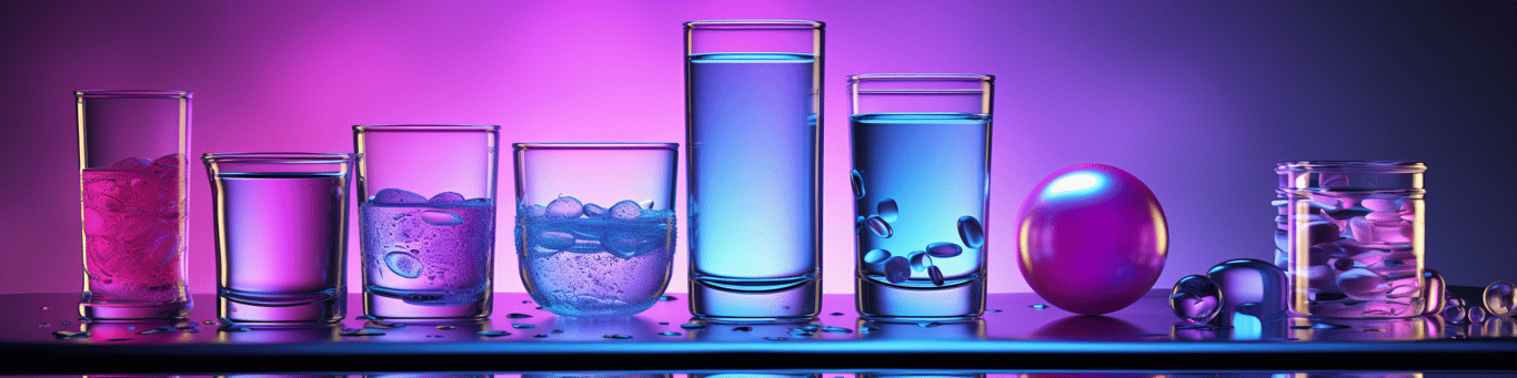 image of drug pills surrounding a glass of water symbolizing drug consumption