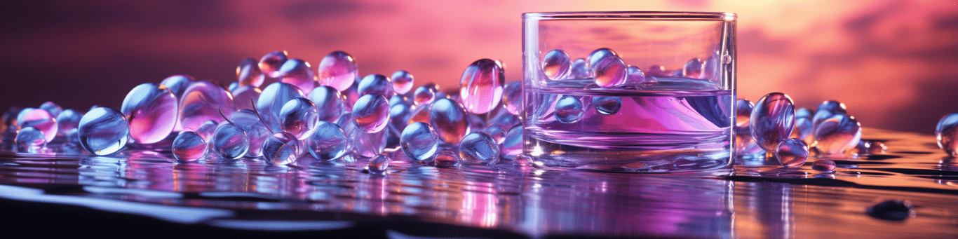image of drug pills surrounding a glass of water symbolizing drug consumption