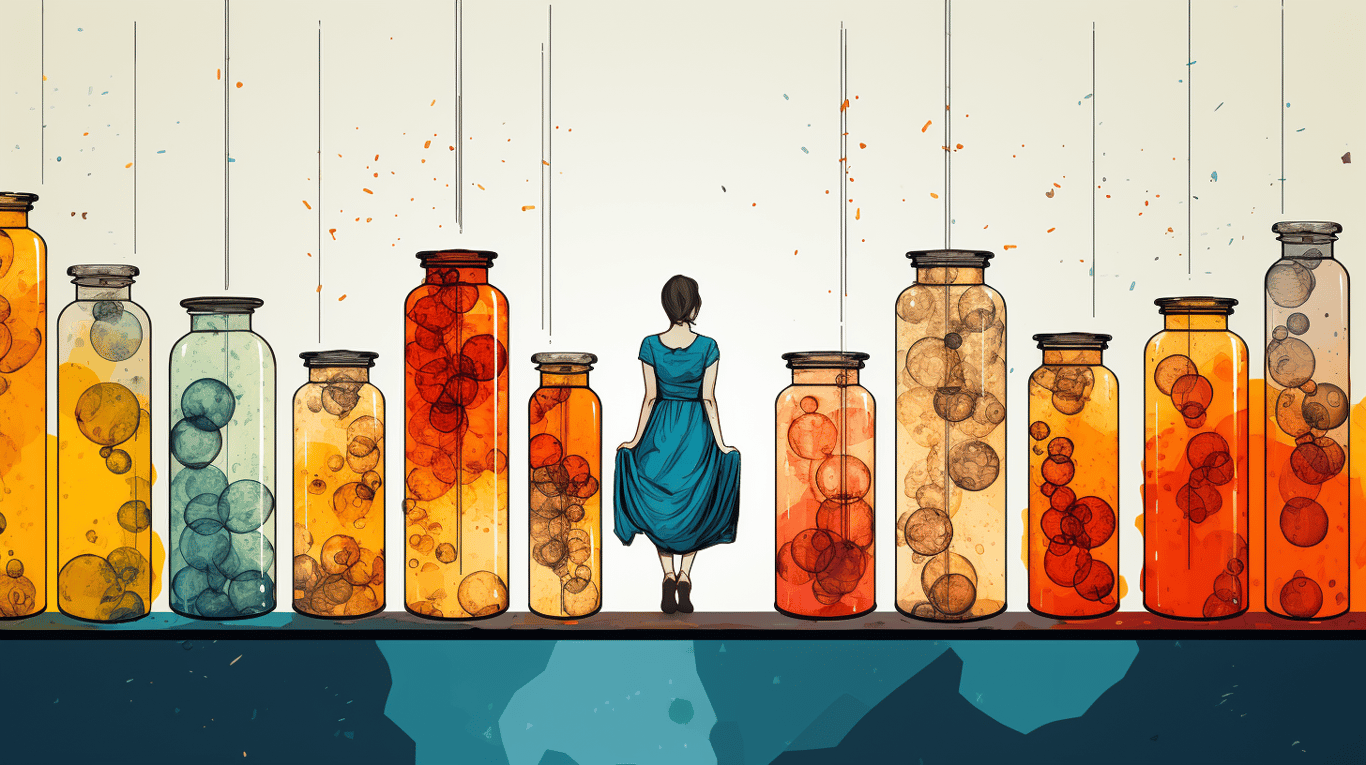 abstract image of a patient experiencing side effect