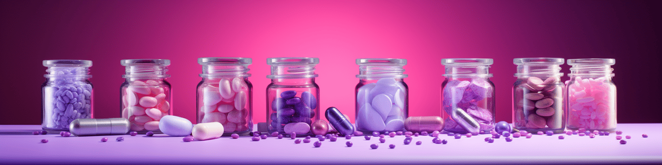 image of different drug pills on a surface