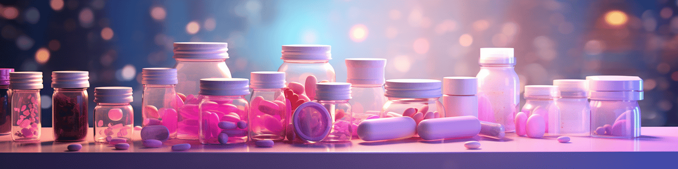 image of different drug pills on a surface