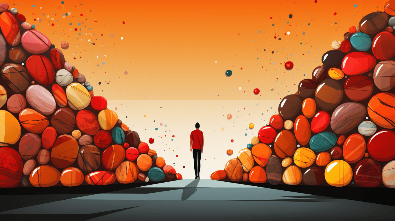 abstract image of a patient experiencing side effect