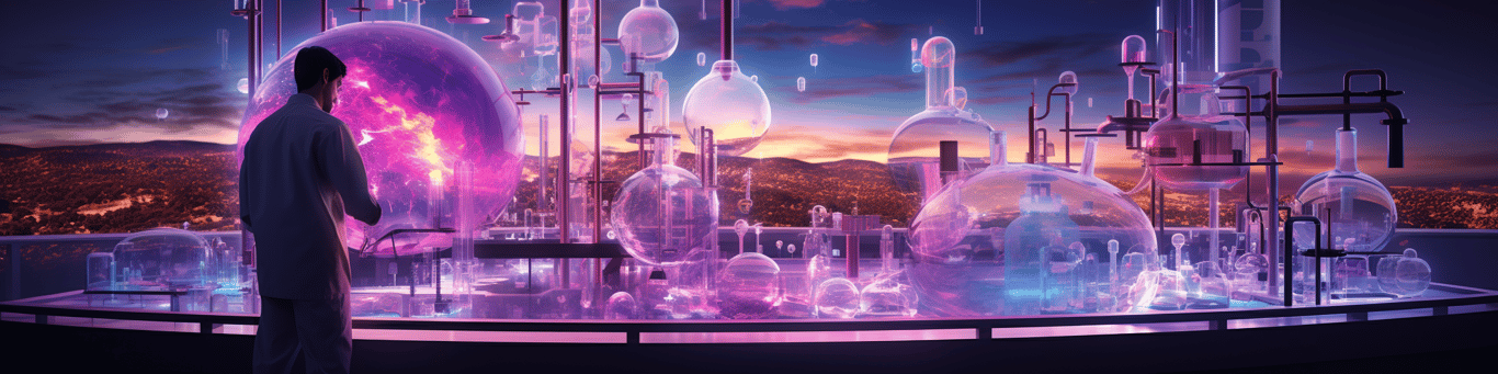 image of a doctor in a lab doing drug, clinical research