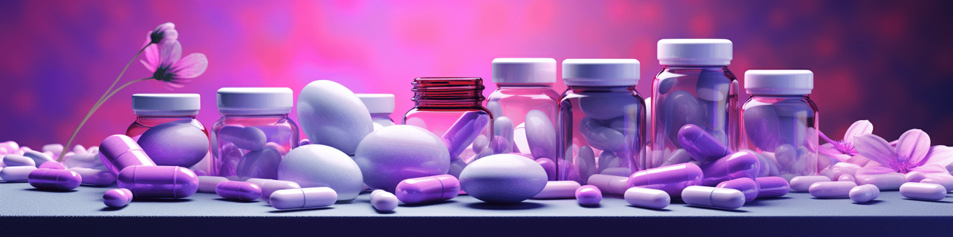 image of different drug pills on a surface